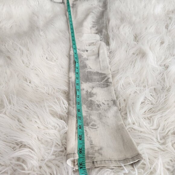 J BRAND JEANS 8112 Mid-Rise Rail FAME Tie Dye Skinny Size 25 (25x31")‎ Gray Moto - Picture 14 of 16